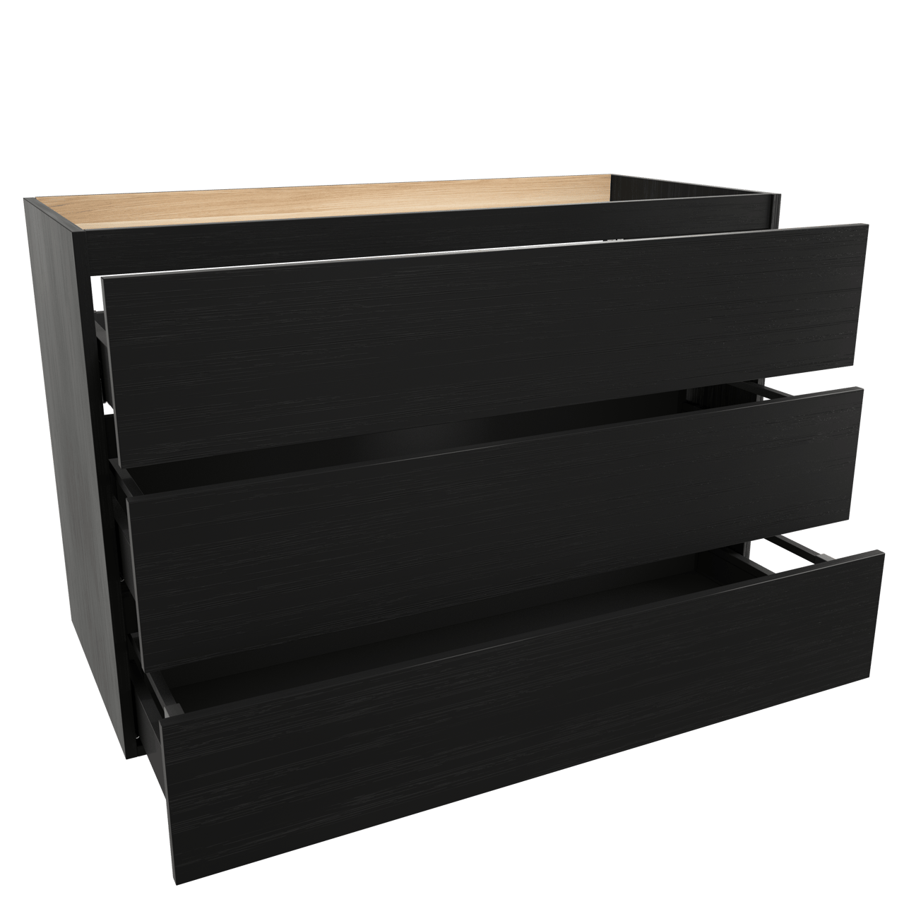 Balmani Lucida meuble sous-vasque a poser 120 x 55 cm chêne noir 3 tiroirs