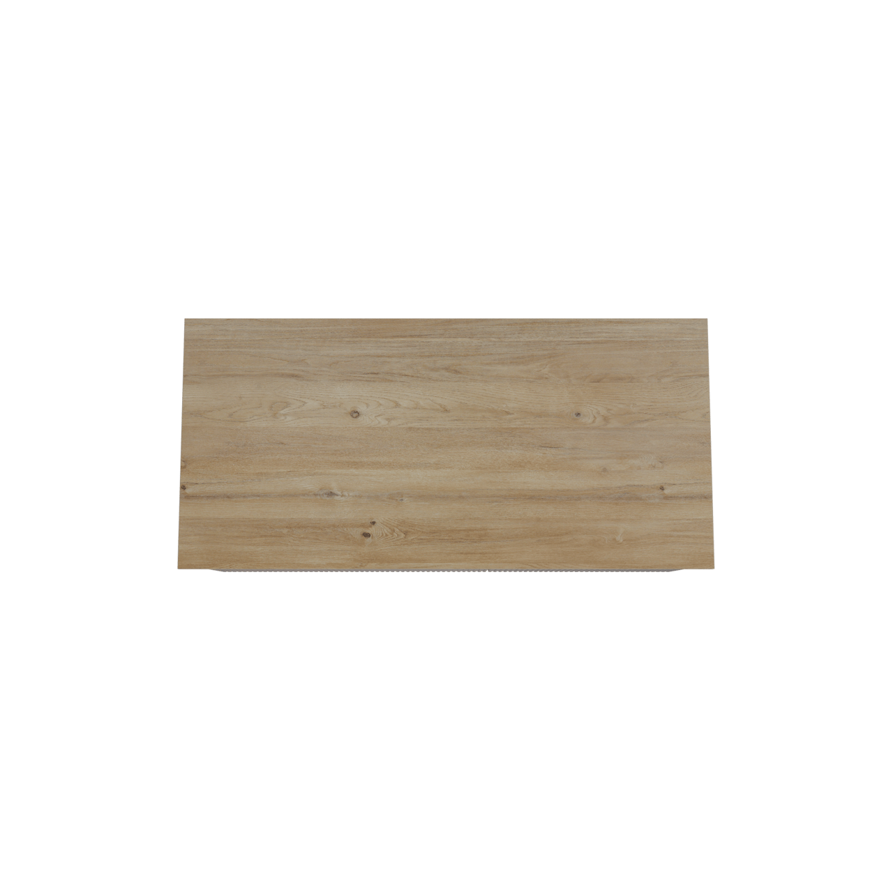 Storke Ribs zwevend badmeubel 110 x 52 cm notenhout met Panton enkel wastafelblad in melamine ruw eiken, Verticale symmetrische rechte ribbel