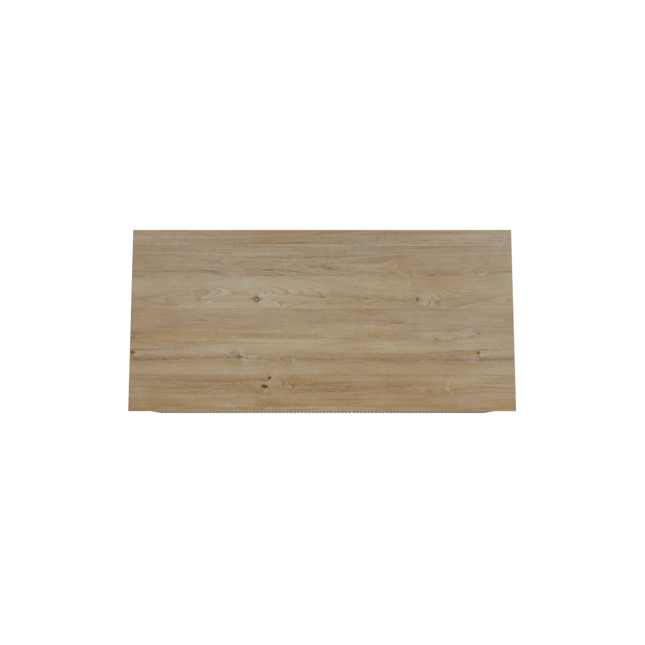 Storke Ribs zwevend badmeubel 110 x 52 cm notenhout met Panton enkel wastafelblad in melamine ruw eiken, Verticale symmetrische rechte ribbel