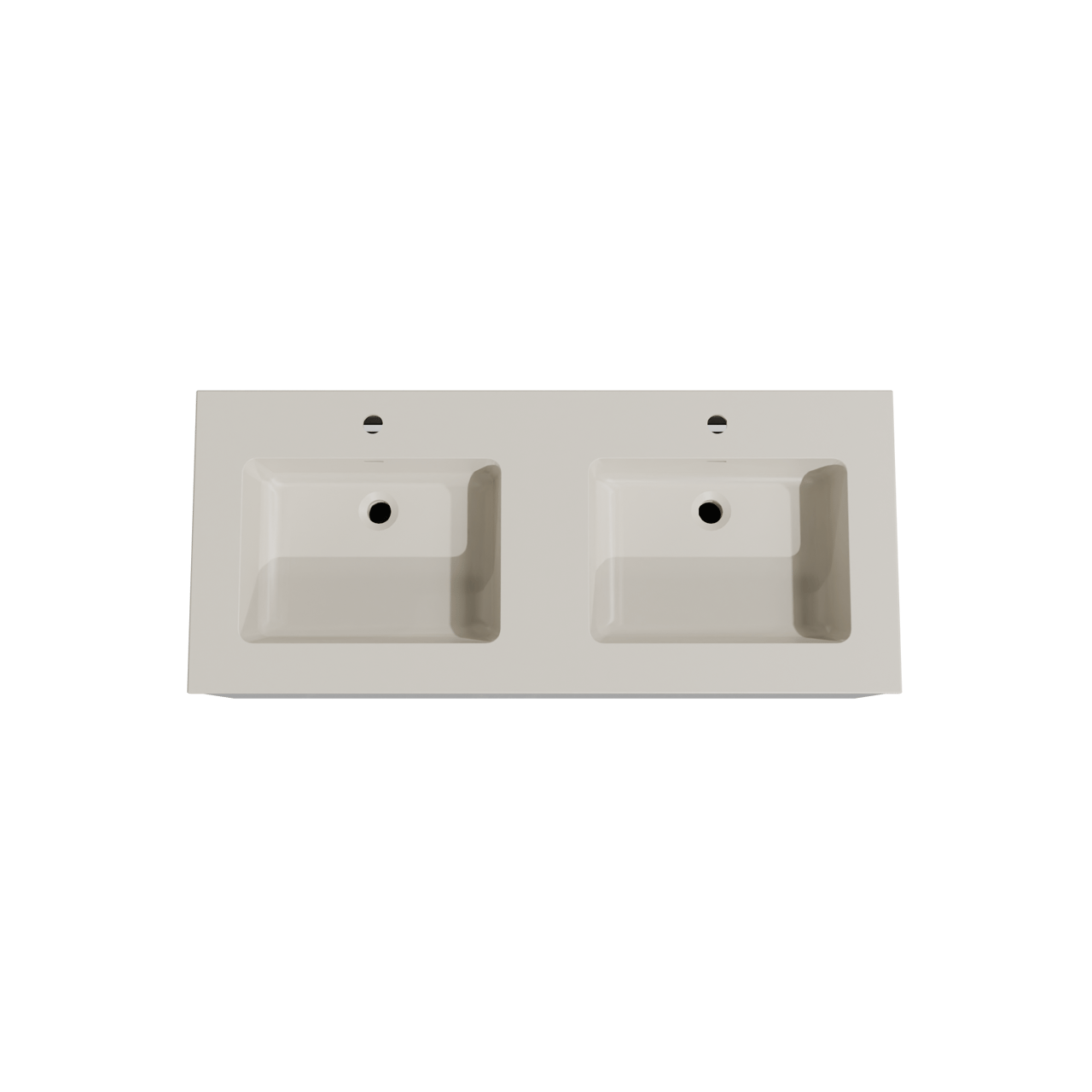 Storke Edge zwevend badkamermeubel 120 x 52 cm glanzend wit met Diva dubbele wastafel in top solid zijdegrijs