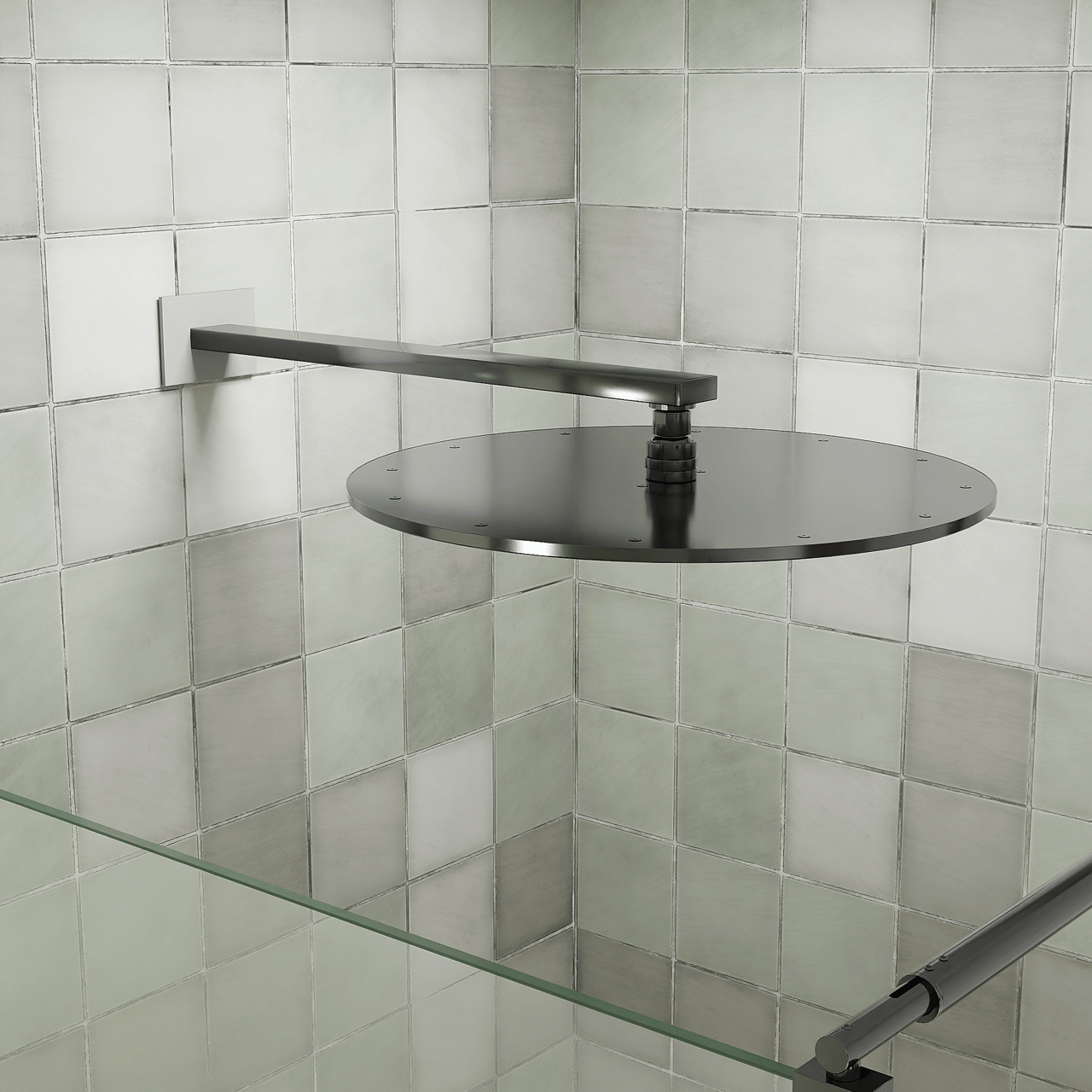 Blaufoss Raindream Regendusche Duschkopf: Rund, 40 cm, Chrom Glänzend