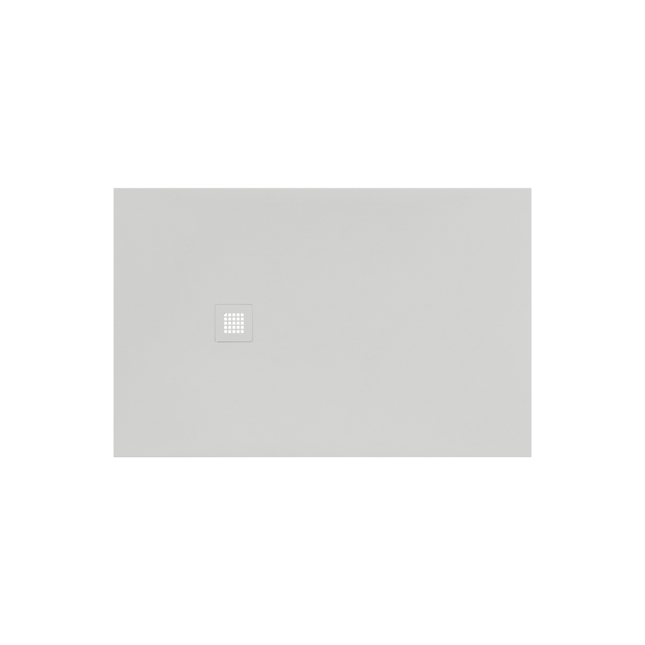 Luca Varess Classy douchebak 140 x 90 cm composietmarmer  mat wit rock structuur