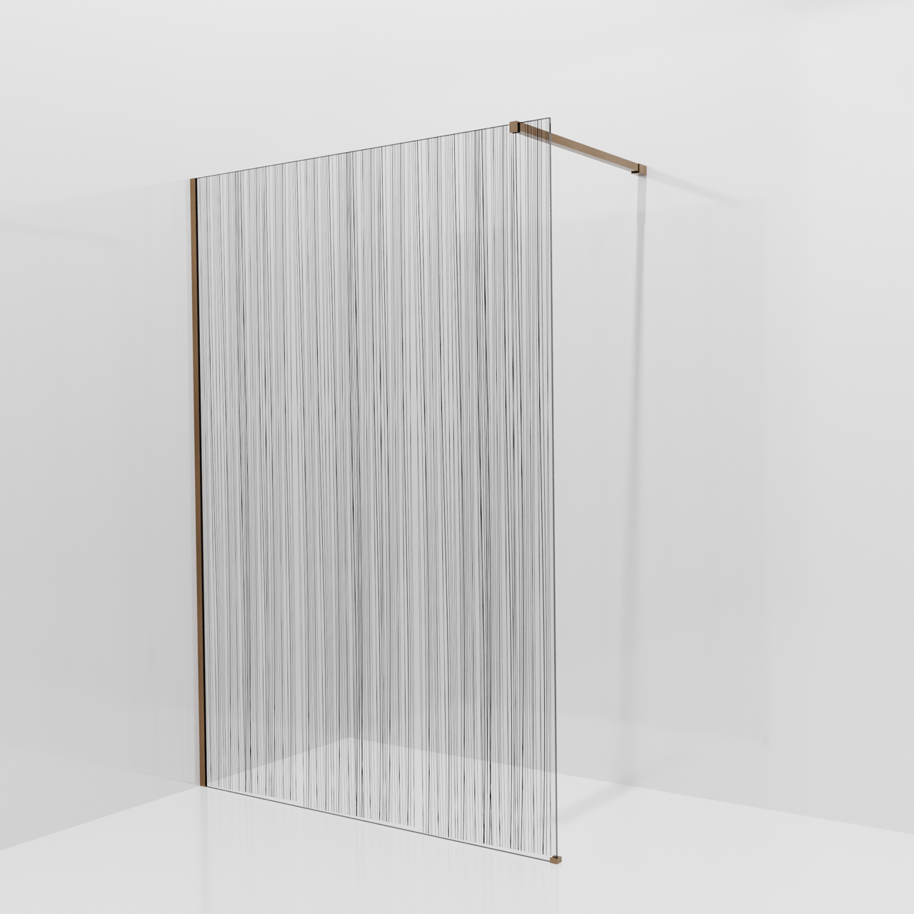 Balmani Modular douche à l'italienne: 140 x 200 cm, Mikado, avec coating, Profil Brushed Rosegold