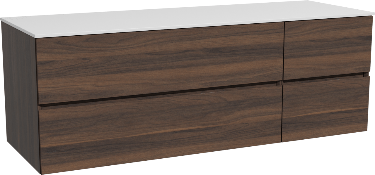 Storke Edge meuble salle de bains avec tablette pour vasques Tavola