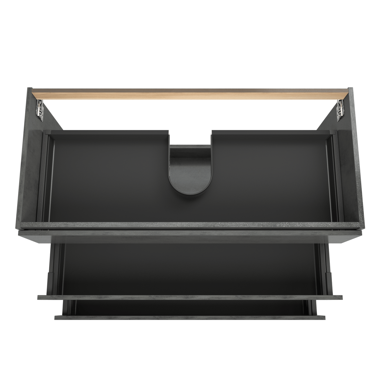 Balmani Lucida staande wastafelonderkast 120 x 55 cm beton donkergrijs 3 lades