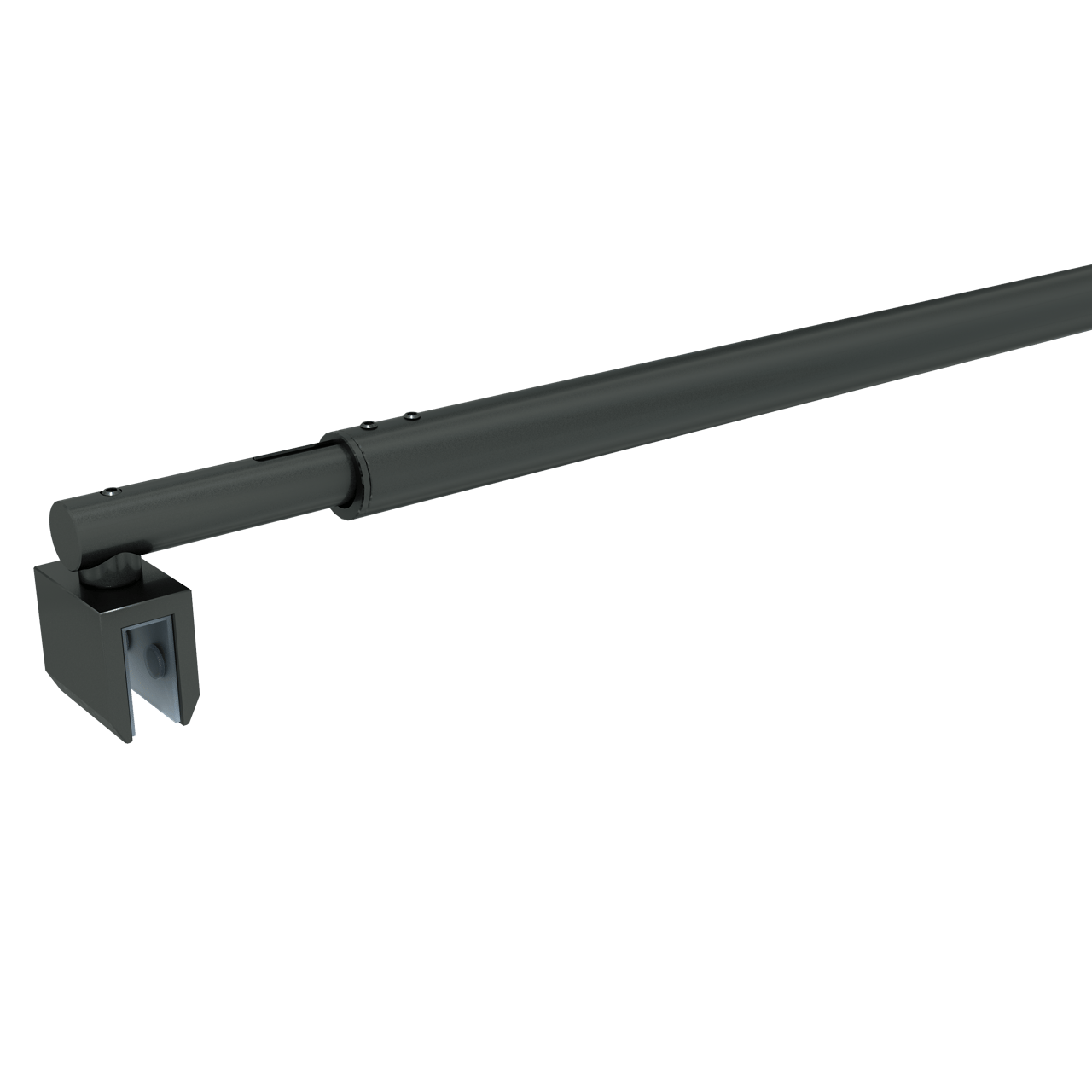 Linie Walk-In inloopdouche 140 x 200 cm helder glas mat zwart profiel