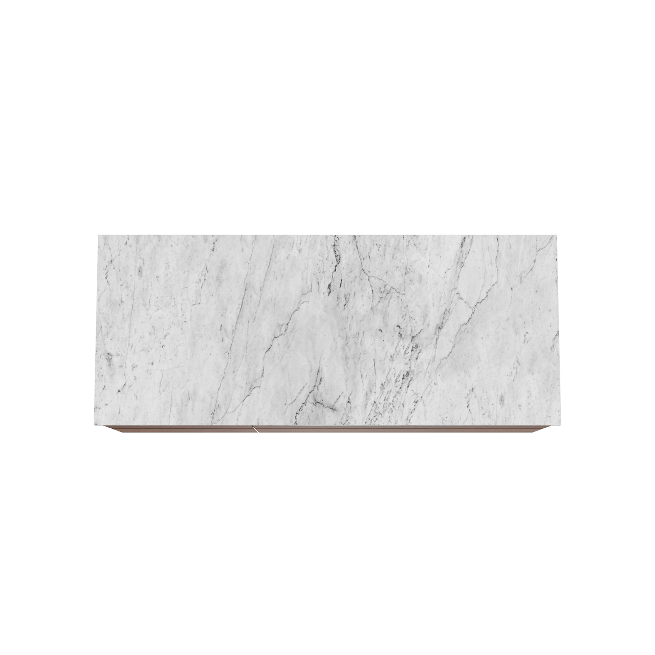 Balmani Mitra meuble salle de bains suspendu 135 x 55 cm noyer avec Stretto tablette simple ou double en marbre carrara