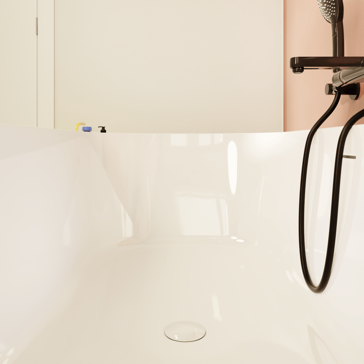 Luca Varess Laguna tweepersoons halfvrijstaand bad 170 x 85 cm acryl Hoogglans Wit