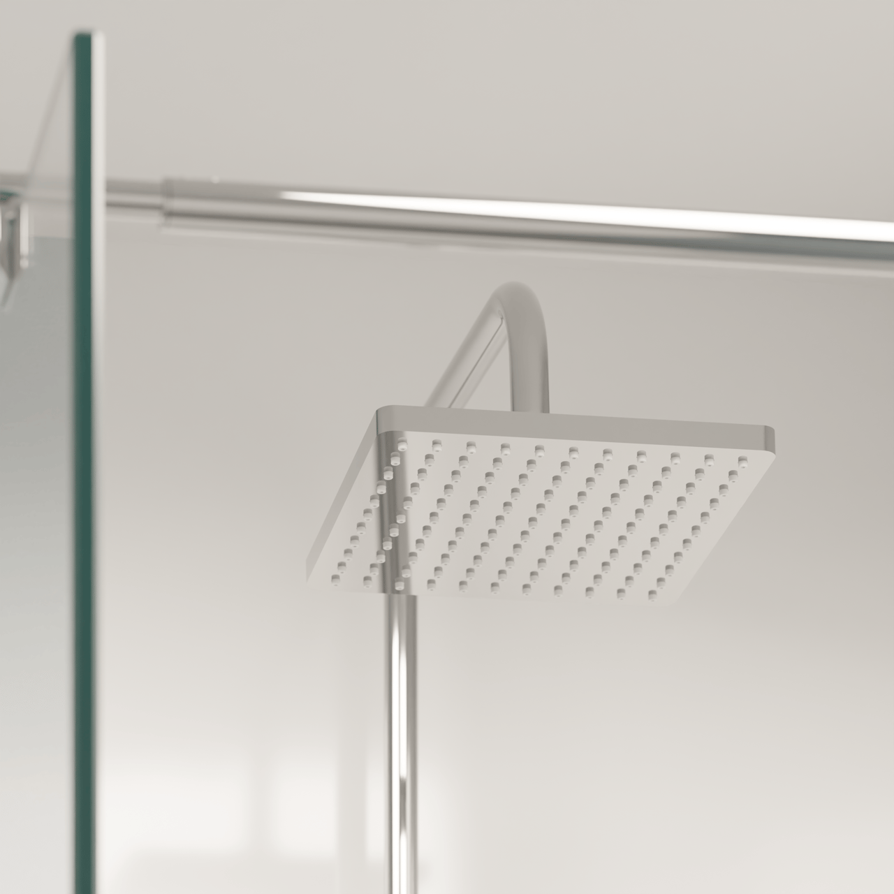 Linie Mavin 200 opbouw regendoucheset met thermostatische kraan Glanzend Chroom