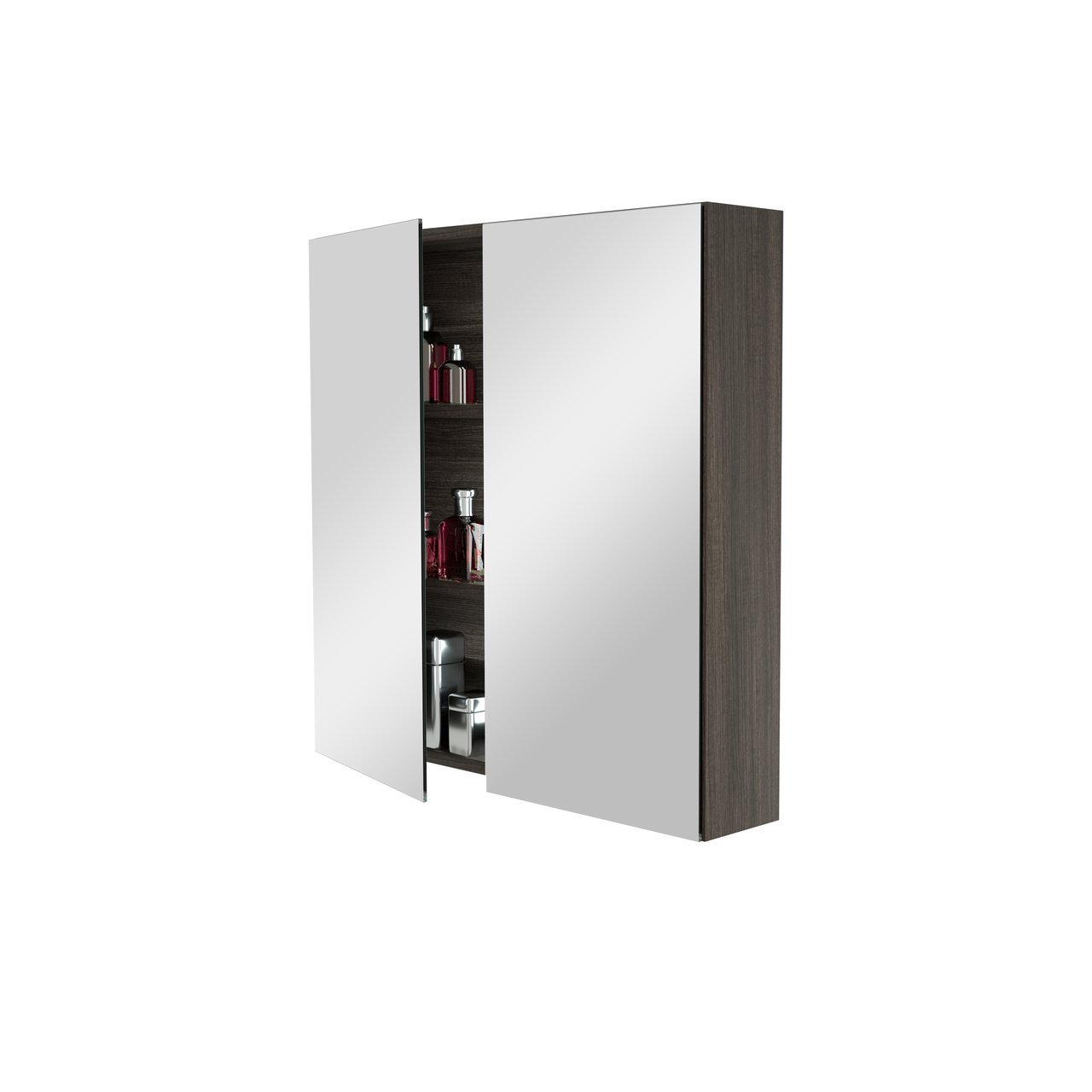 Storke Reflecta spiegelkast 75 x 75 cm robuust zwart eiken