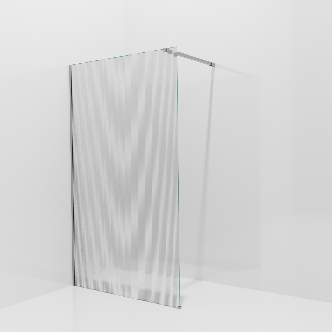 Balmani Modular inloopdouche: 120 x 200 cm, Ribs met coating, Brushed Inox profielen