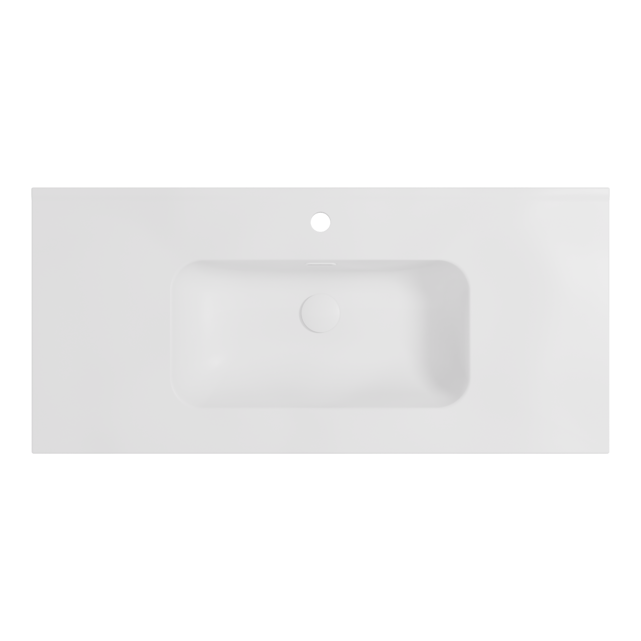 Balmani Nostra enkele wastafel porselein mat wit 100 x 46 cm