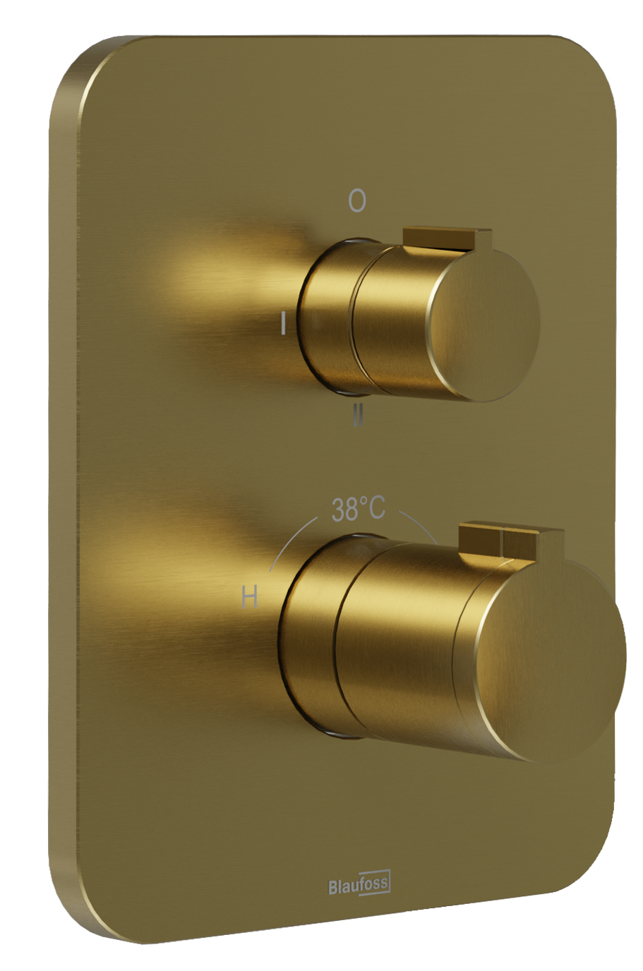 Blaufoss Smartbox Softline set de douche pluie encastré robinet thermostatique Brushed Gold