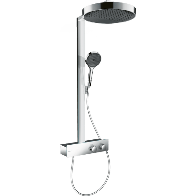 Hansgrohe Rainfinity 300 colonne de douche de pluie avec ShowerTablet 350 chrome brillant