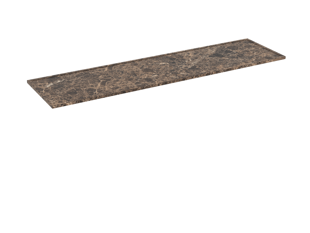 Balmani Bordo enkel of dubbel tablet Dark Emperador marmer 180 x 49 cm