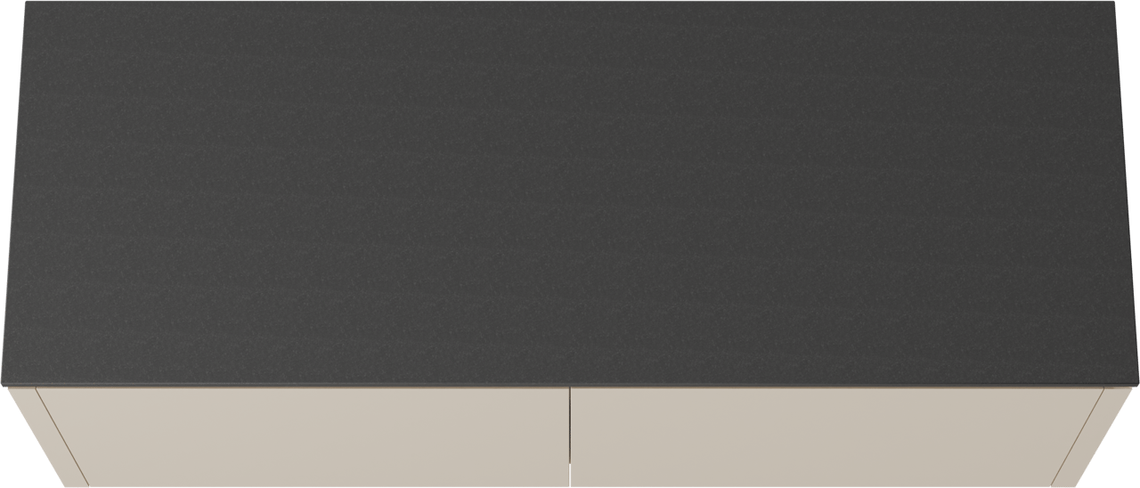 Balmani Eclips meuble salle de bains suspendu 150 x 55 cm Sandbeige avec Stretto tablette simple ou double en Granit noir