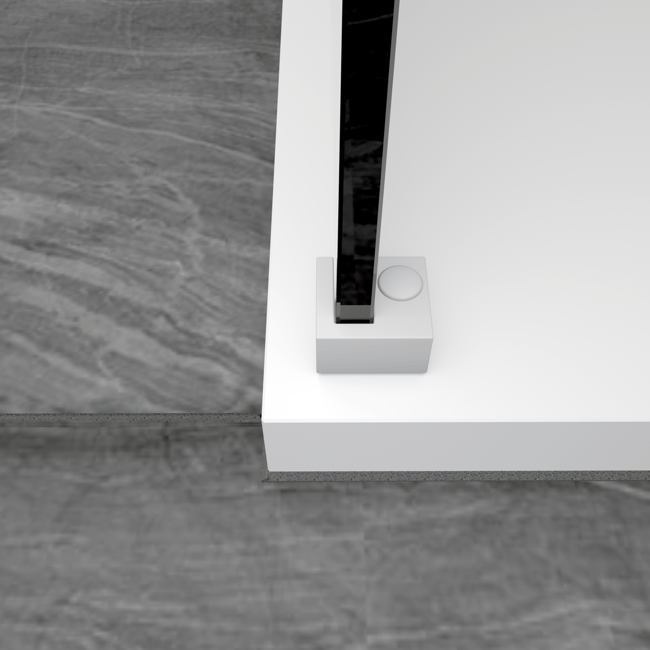 Balmani Modular Fixierungsblock, Glas weiß matt