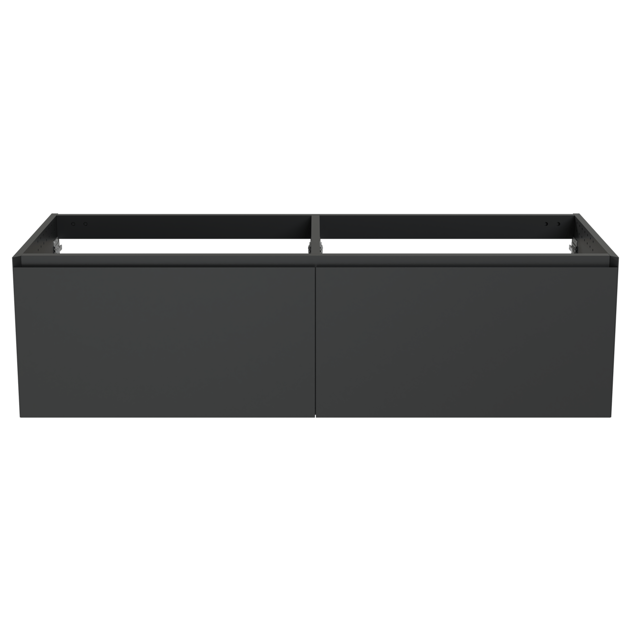 Balmani Idra meuble sous-lavabo suspendu 180 x 55 cm noir mat 4 tiroirs