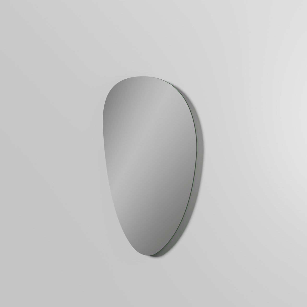 Luca Varess Organic Badspiegel mit Beleuchtung: Organisch, 80 x 55 cm, mit Anti-Beschlag Spiegelheizung