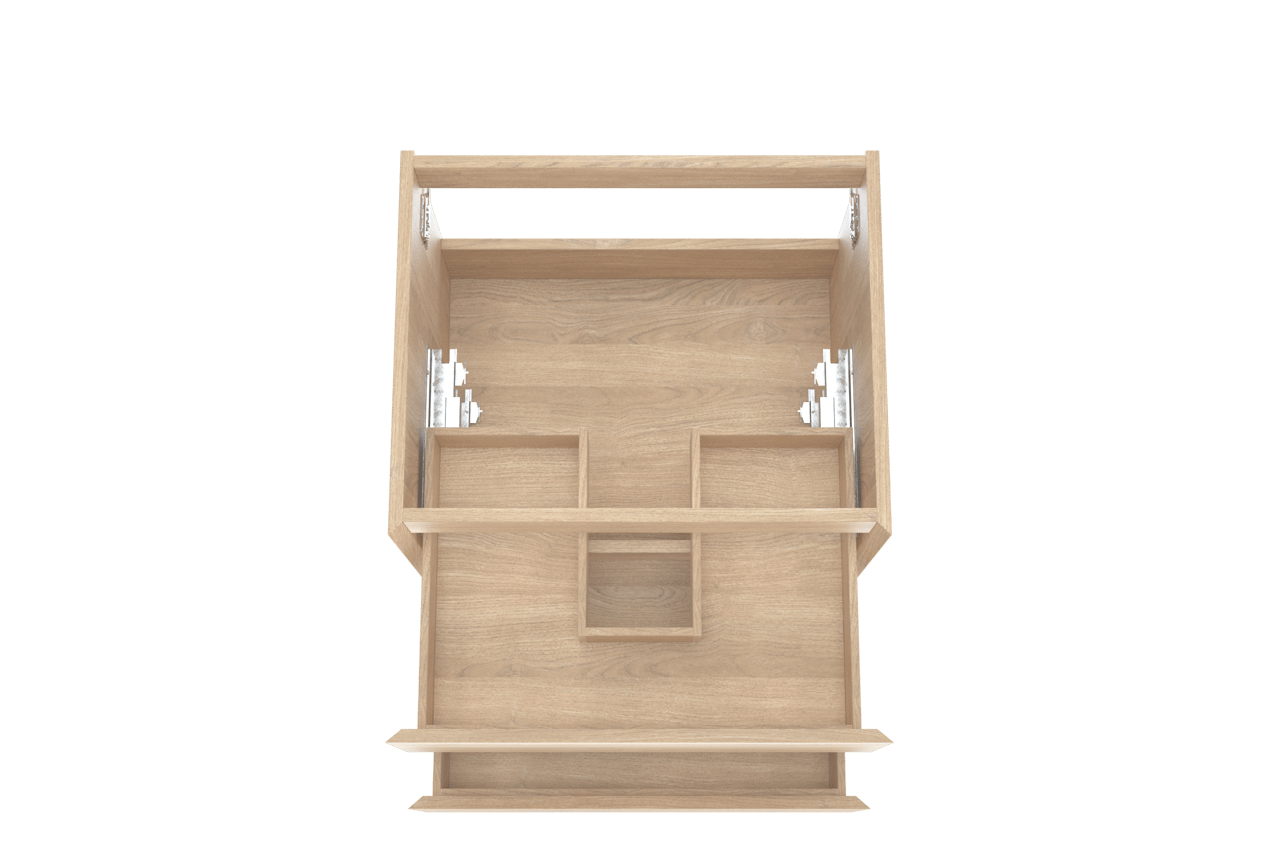 Balmani Mitra zwevende wastafelonderkast 67,5 x 55 cm fineer natuur eik 2 lades