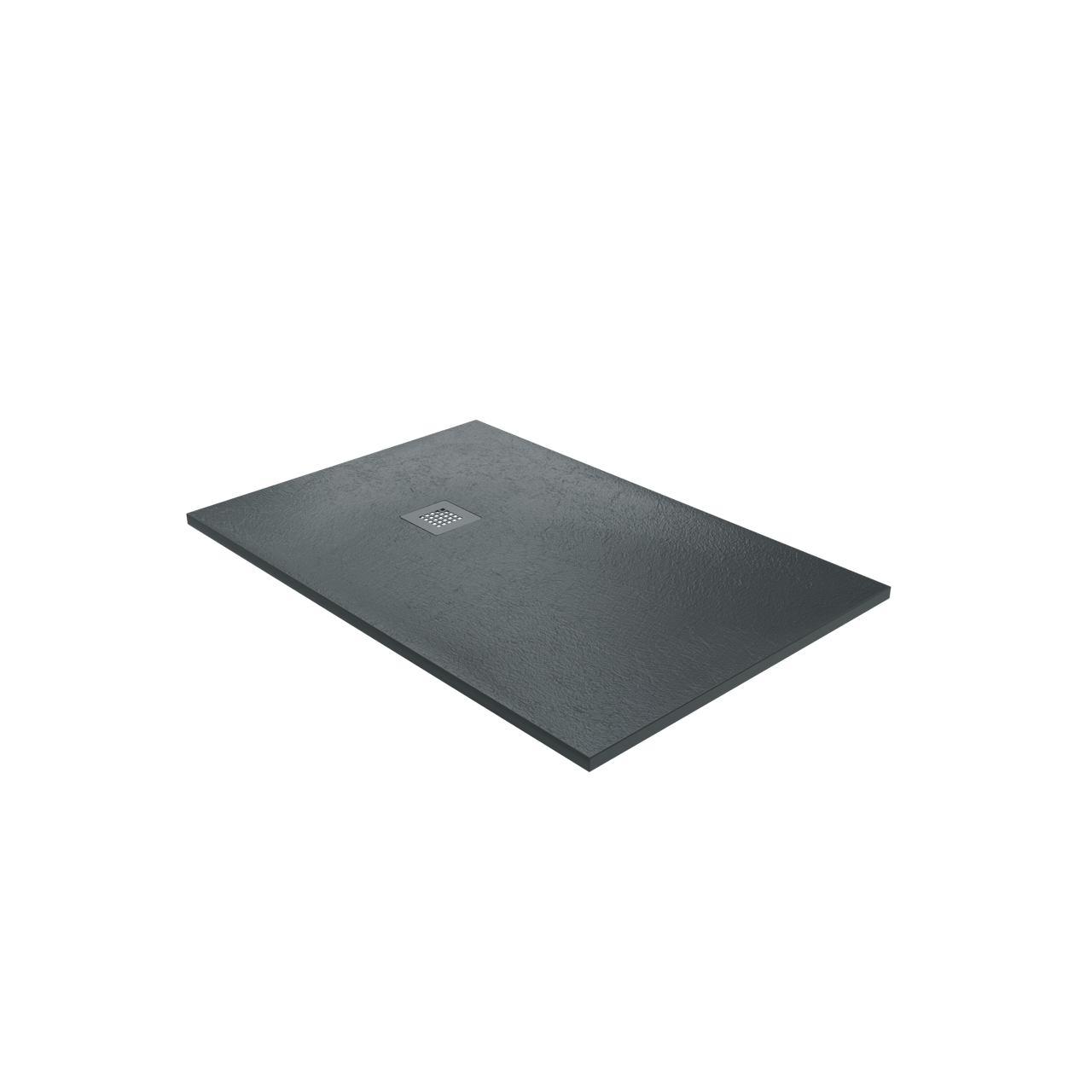 Balmani Vega receveur de douche 120 x 80 cm marbre composite gris graphite texture ardoise