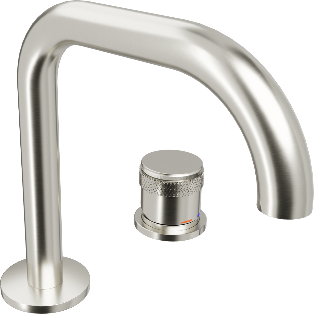 Blaufoss Pavilion Flat Waschbecken Armatur: Brushed CoolMetal