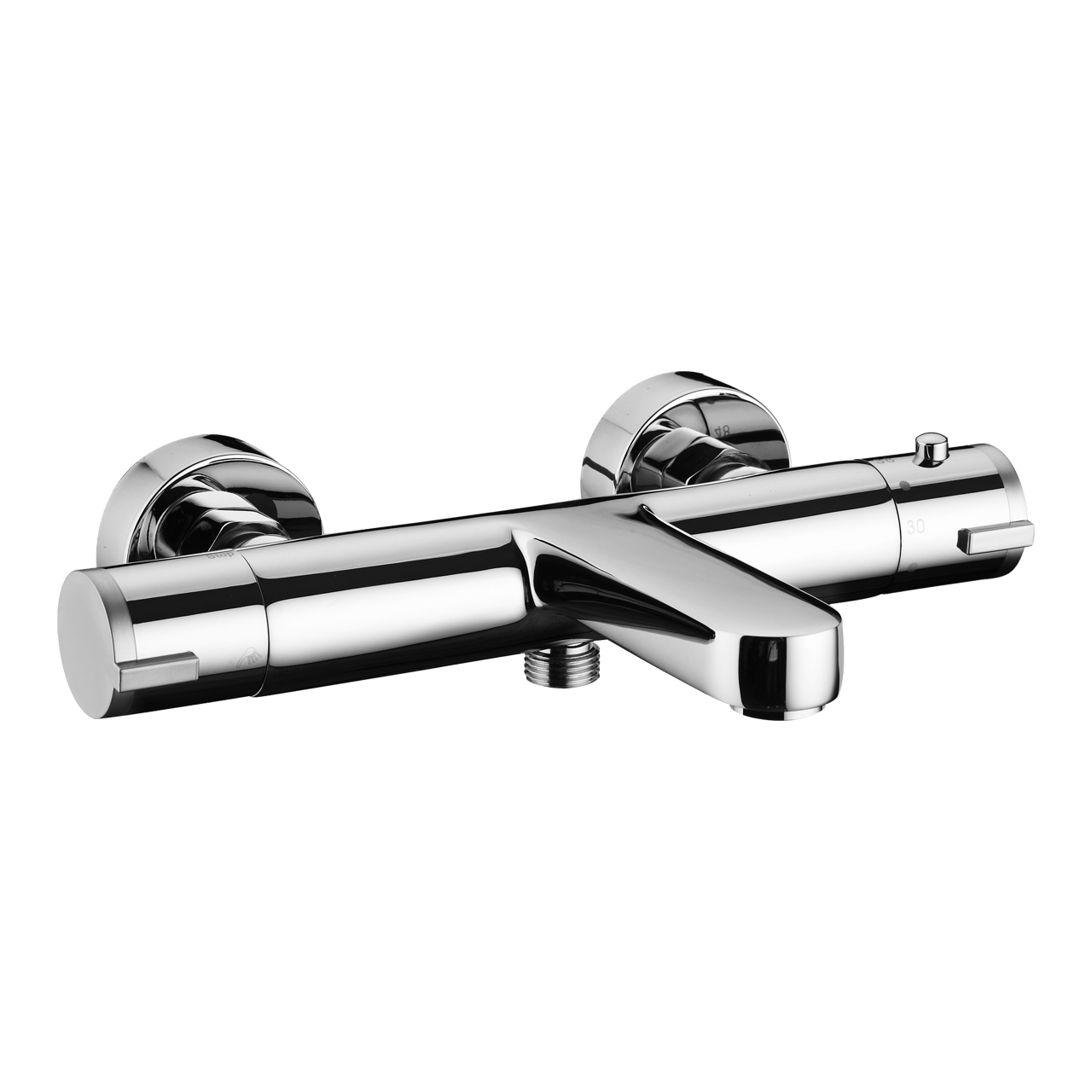 Linie Merlin thermostatische badkraan glanzend chroom