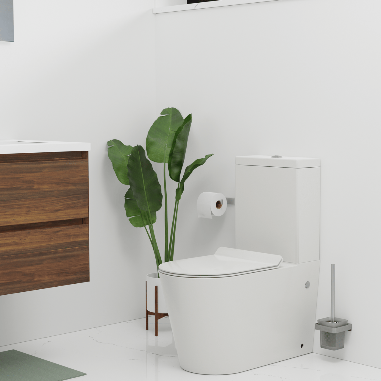 Luca Varess Santino Stand WC: Weiß glänzend, spülrandlos