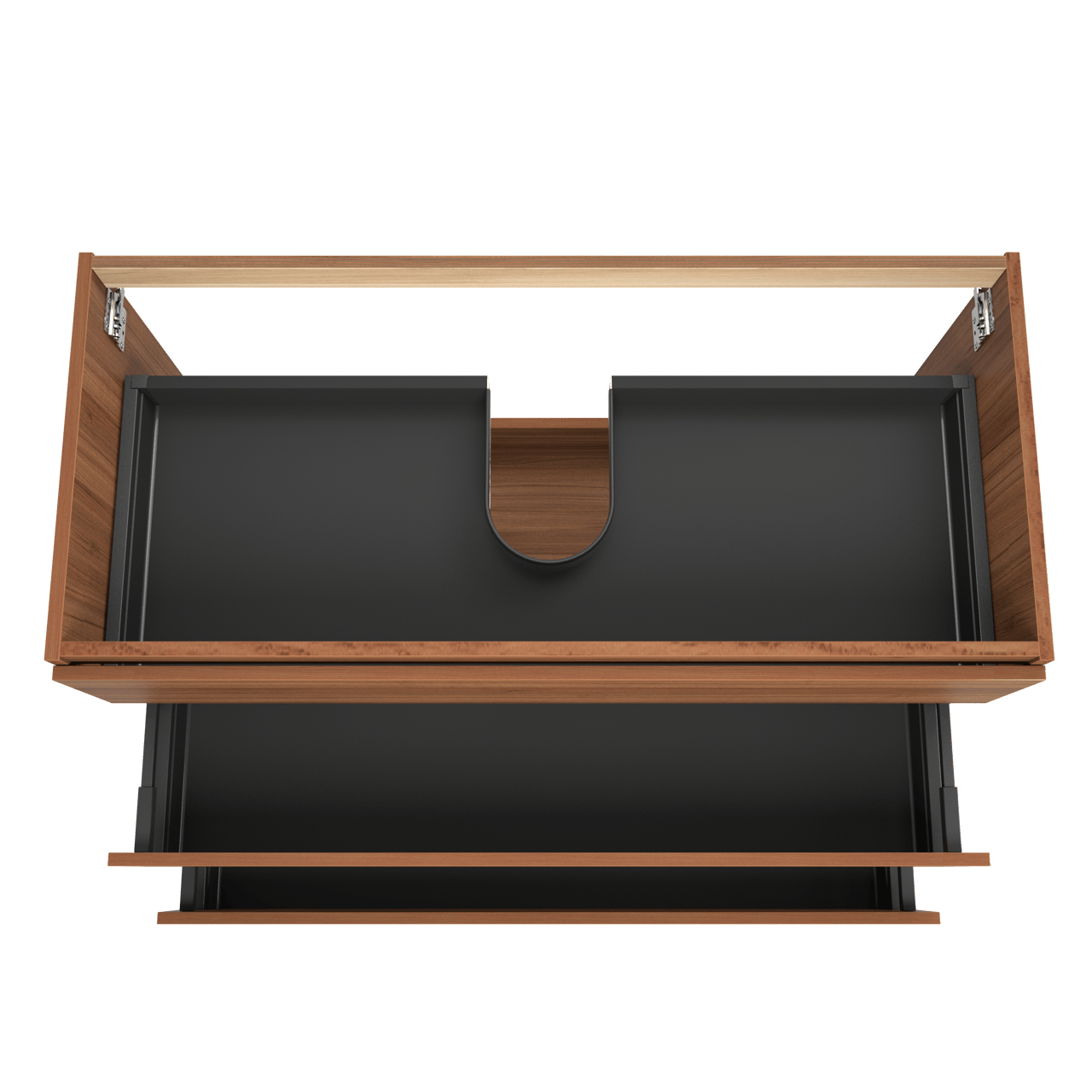 Balmani Lucida stehender Bad-Unterschrank, 120 x 55 cm, Nussbaum, 3 Schubladen