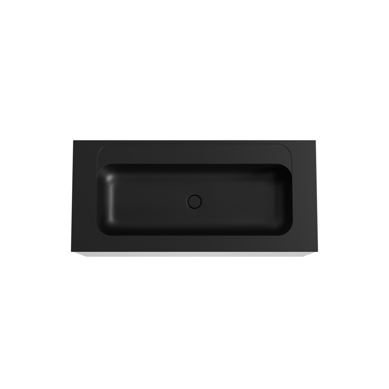 Balmani Mitra meuble salle de bains suspendu 120 x 55 cm blanc mat avec Tablo Strada lavabo simple pour 2 trous de robinet en marbre composite noir mat