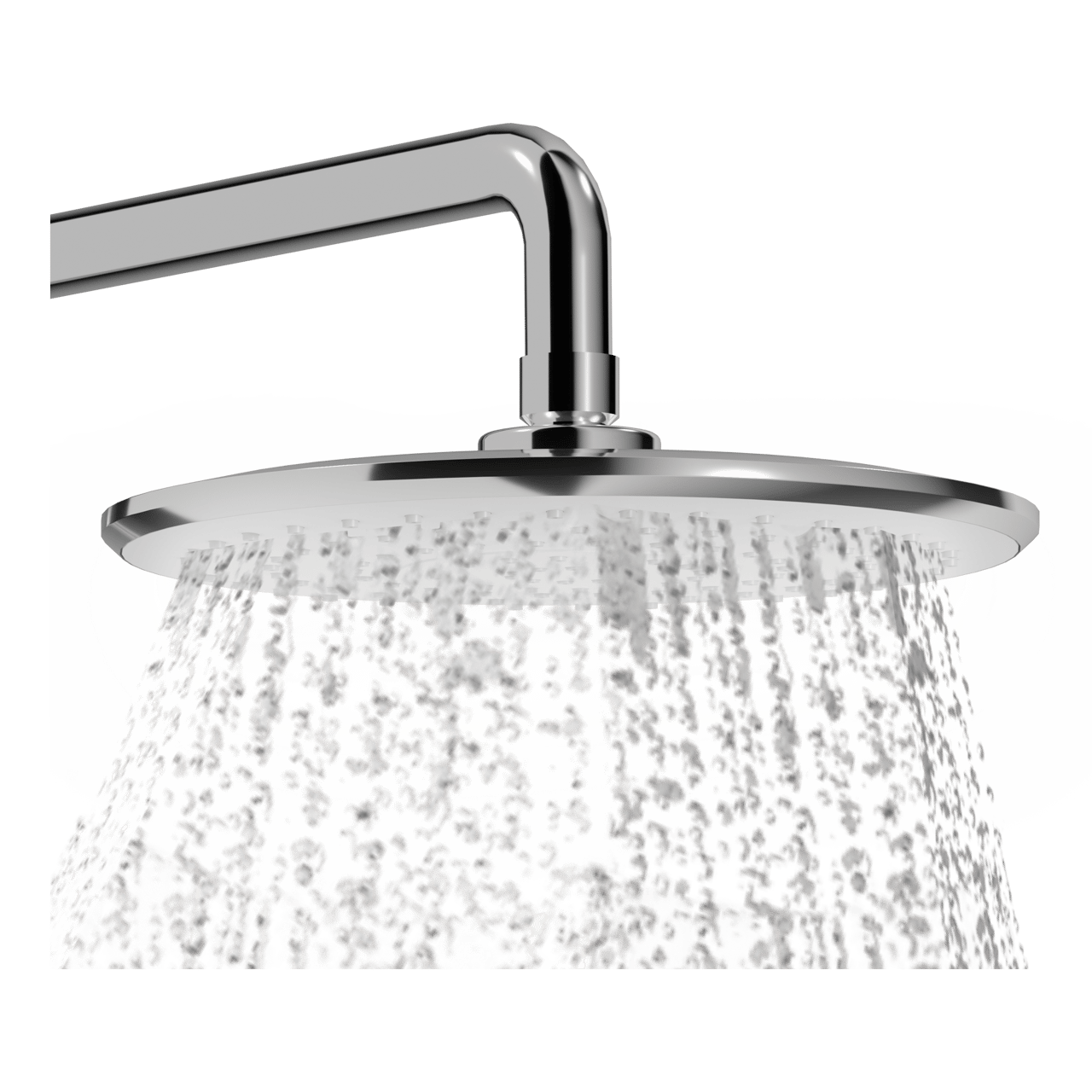 Linie Neptunus Regendusche Duschsystem mit Thermostatbatterie: Wandmontage, Chrom