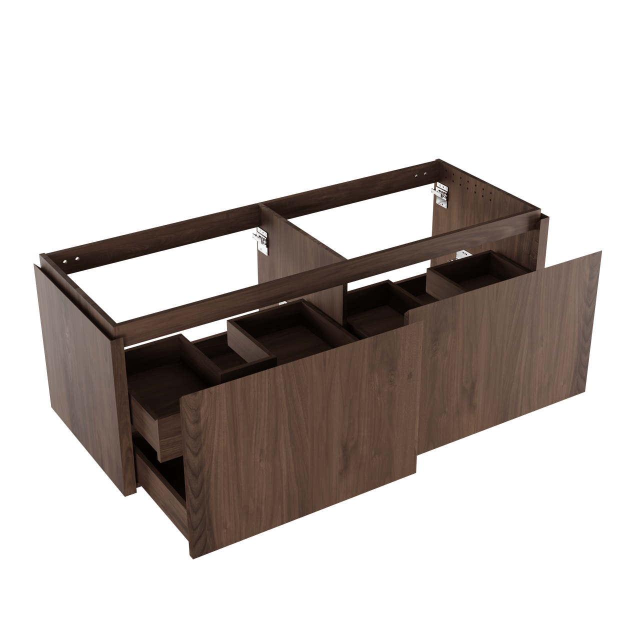 Balmani Eclips meuble sous-lavabo suspendu 150 x 55 cm Noyer américain 4 tiroirs