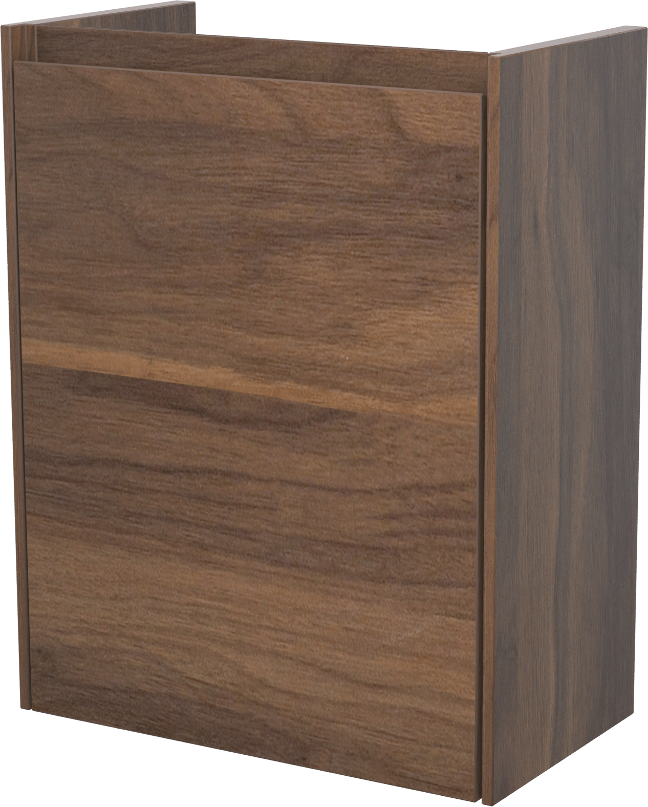 Storke Edge hängender Waschbeckenunterschrank: 40 x 22 cm, Nussbaum