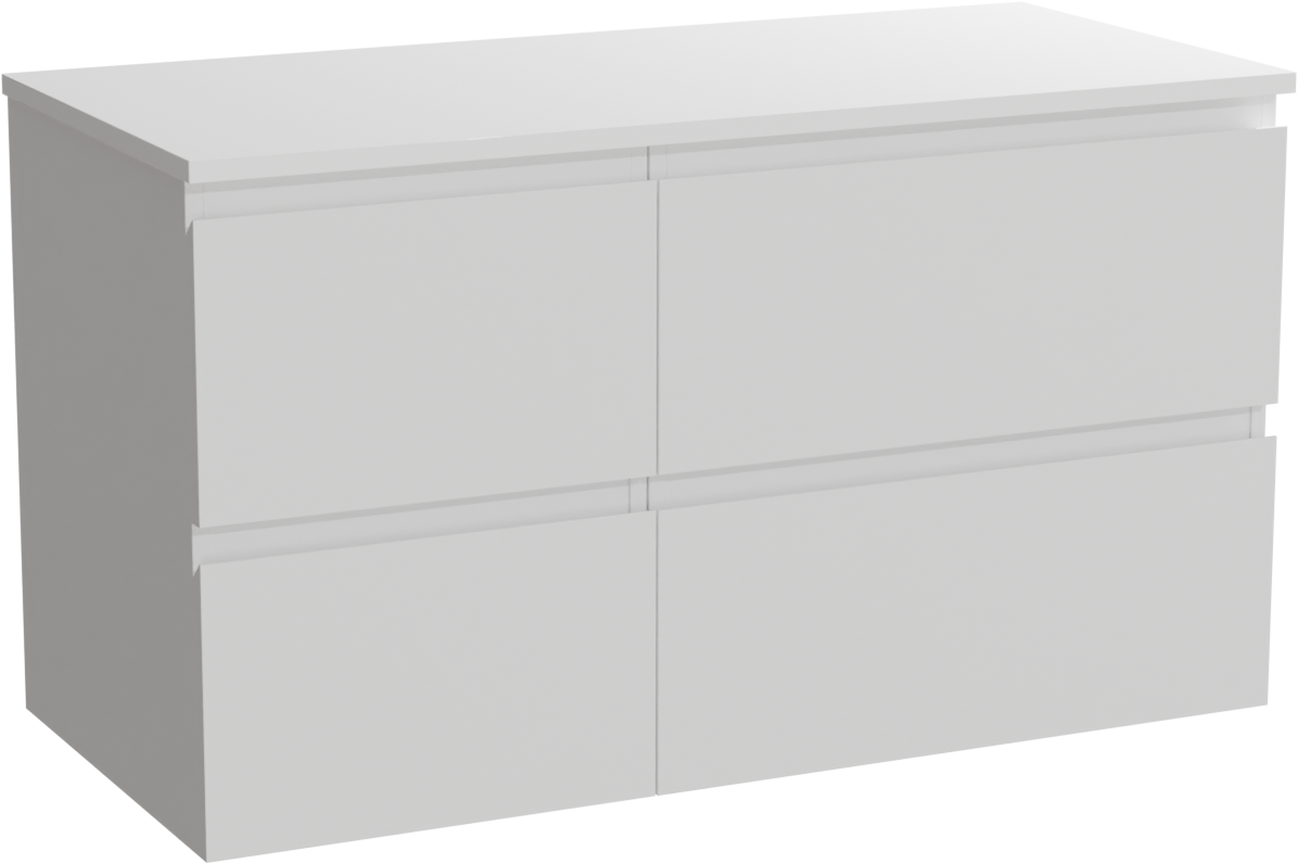 Linie Lado meuble salle de bains avec tablette pour vasques Lado