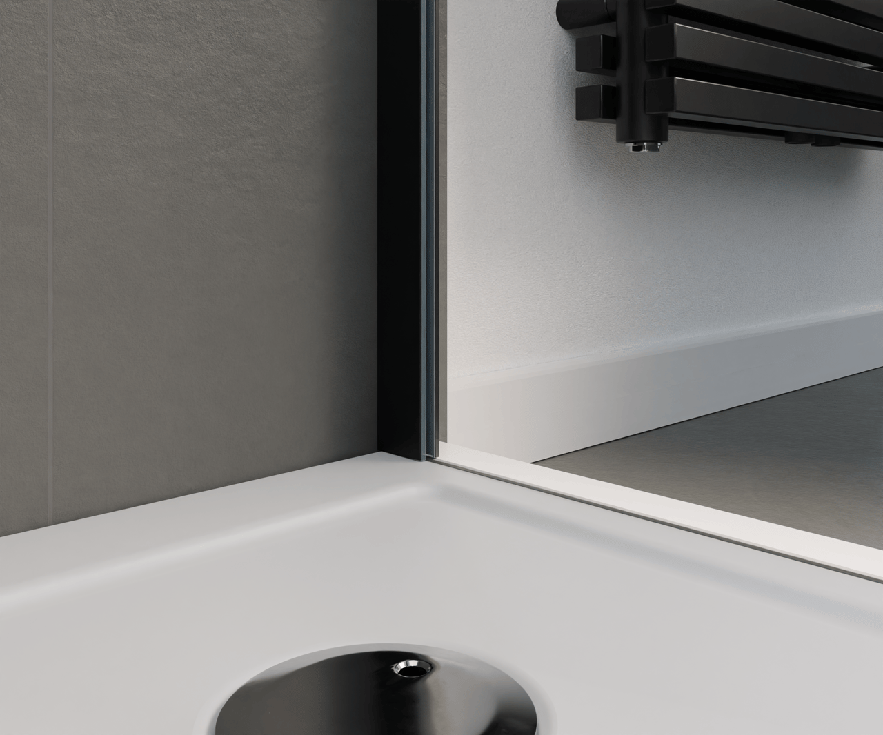 Luca Varess Soft receveur de douche 160 x 90 cm acrylique blanc mat