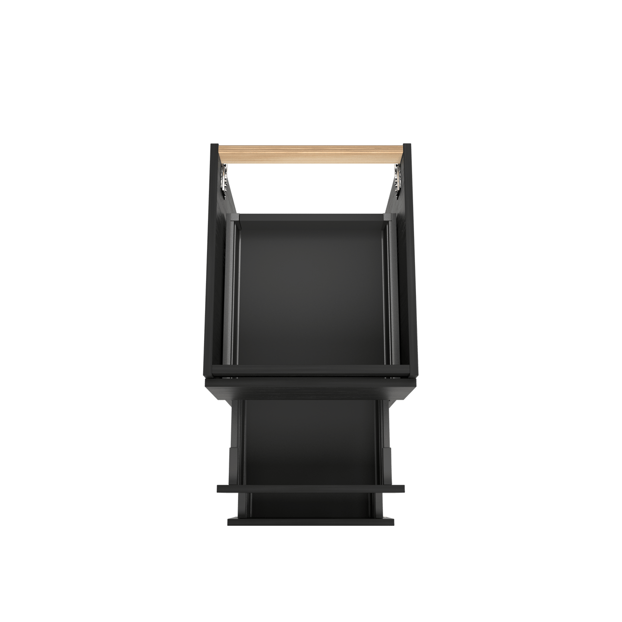 Balmani Lucida stehender Waschbeckenunterschrank: 45 x 55 cm, Eiche Schwarz, 3 Schubladen