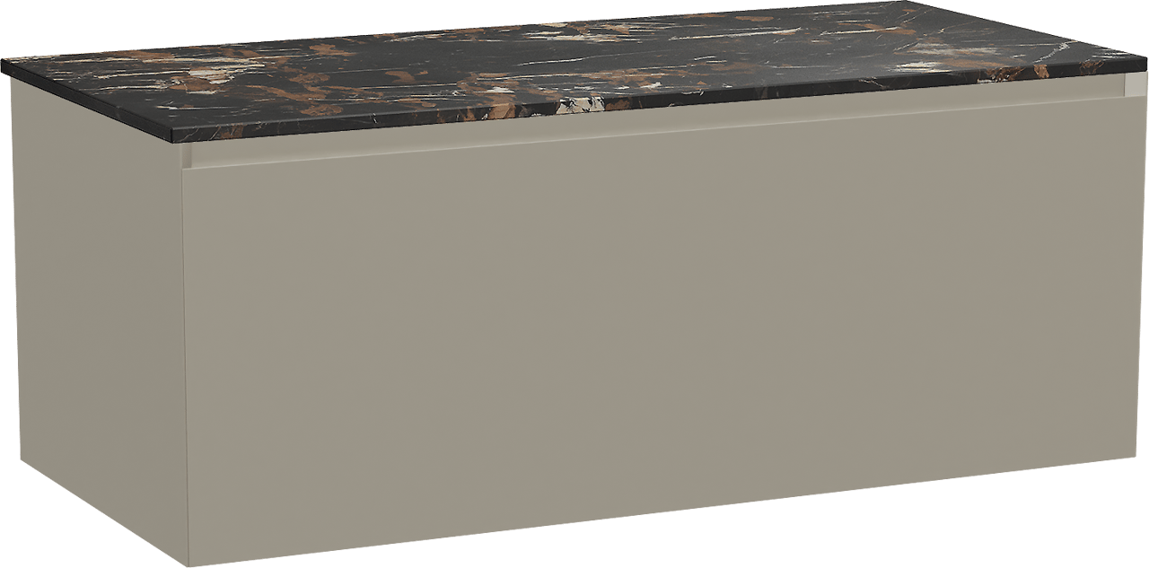 Balmani Idra Badmöbel Set mit Stretto Waschtischplatte für Aufsatzwaschbecken