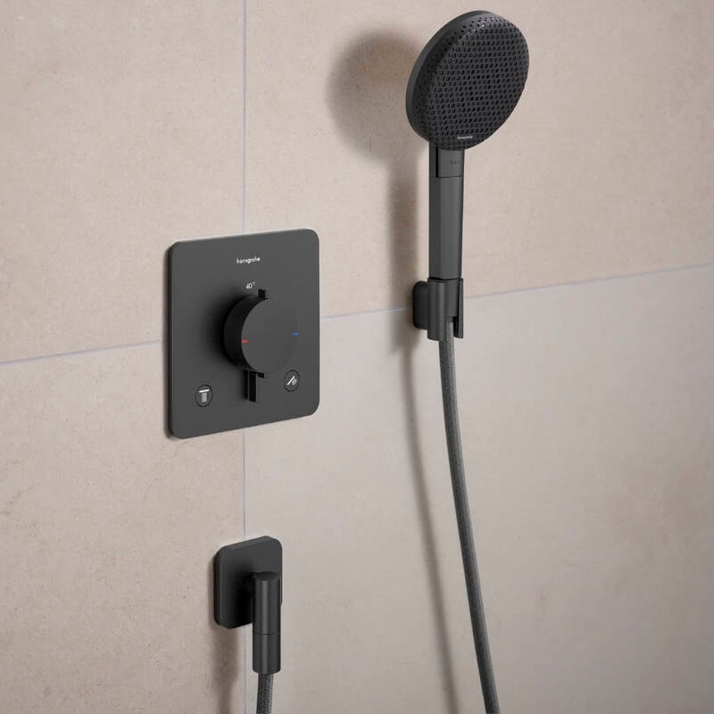 Hansgrohe Porter Fine support mural douchette  Brushed Black Chrome