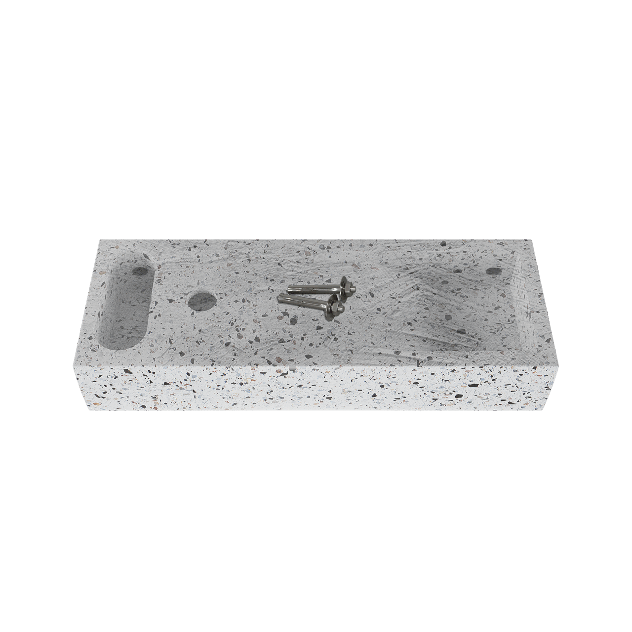 Balmani Mood handenwasser 55 x 20 cm Bianco Nero Terrazzo