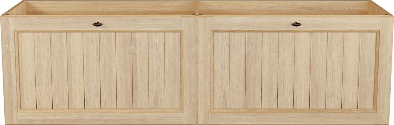 Balmani Lemon meuble sous-vasque suspendu 180 x 55 cm Plaqué chêne naturel 4 tiroirs