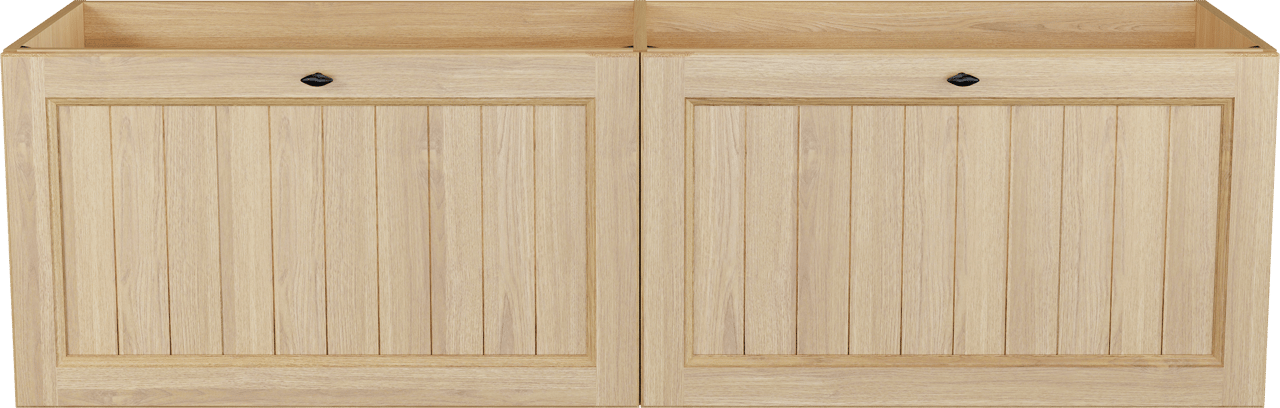 Balmani Lemon meuble sous-lavabo suspendu 180 x 55 cm Placage chêne naturel 4 tiroirs