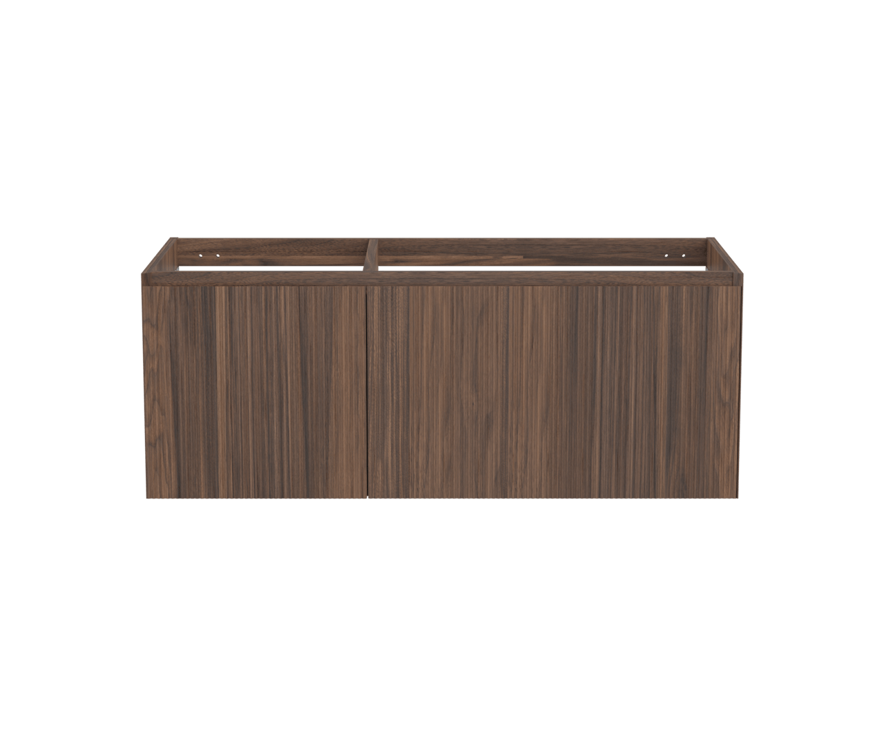 Balmani Fila meuble sous-vasque suspendu 120 x 55 cm asymétrique à droite plaqué noyer 4 tiroirs