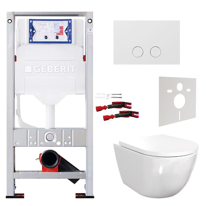 Pack WC promo Geberit UP320 avec WC suspendu Moreno