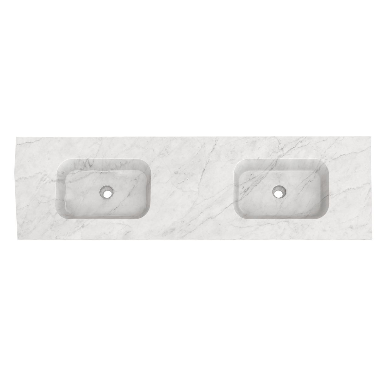 Balmani Tablo Arcato Doppelwaschtisch, Carrara-Marmor, 180 x 55 cm