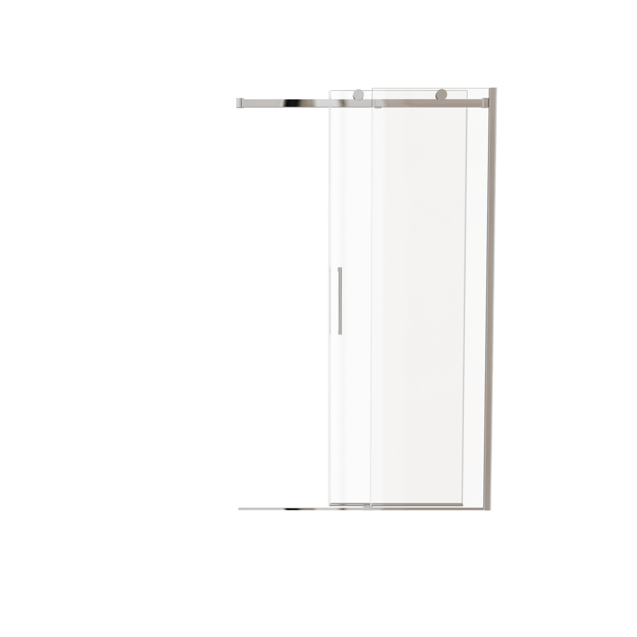 Luca Varess Boltano porte coulissante 120 cm x 200 cm verre transparent chrome profil