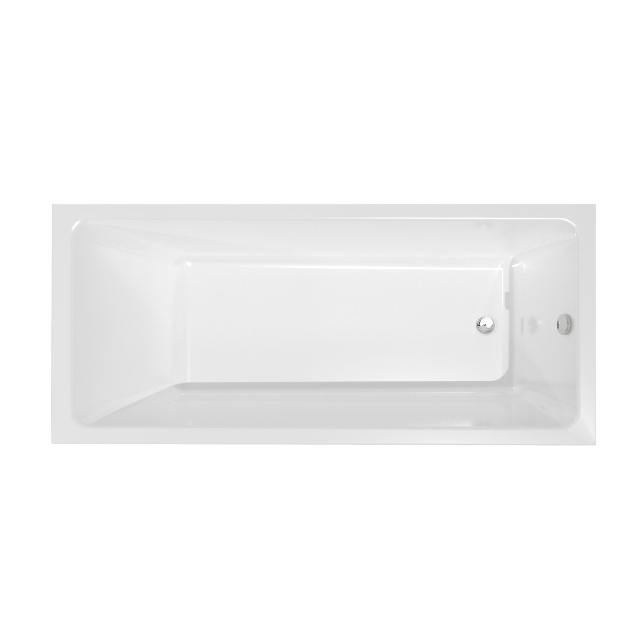 Luca Varess Sandrina eenpersoons inbouwbad 180 x 80 cm acryl glanzend wit