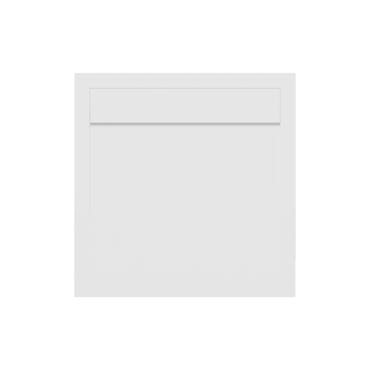 Luca Varess Dandy douchebak 90 x 90 cm composietmarmer mat wit rock structuur