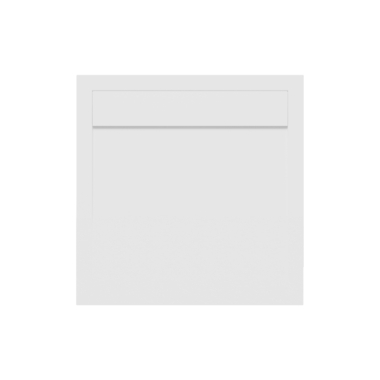 Luca Varess Dandy Duschwanne: 90 x 90 cm, Marmorkomposit, Weiße Steinstruktur, matt