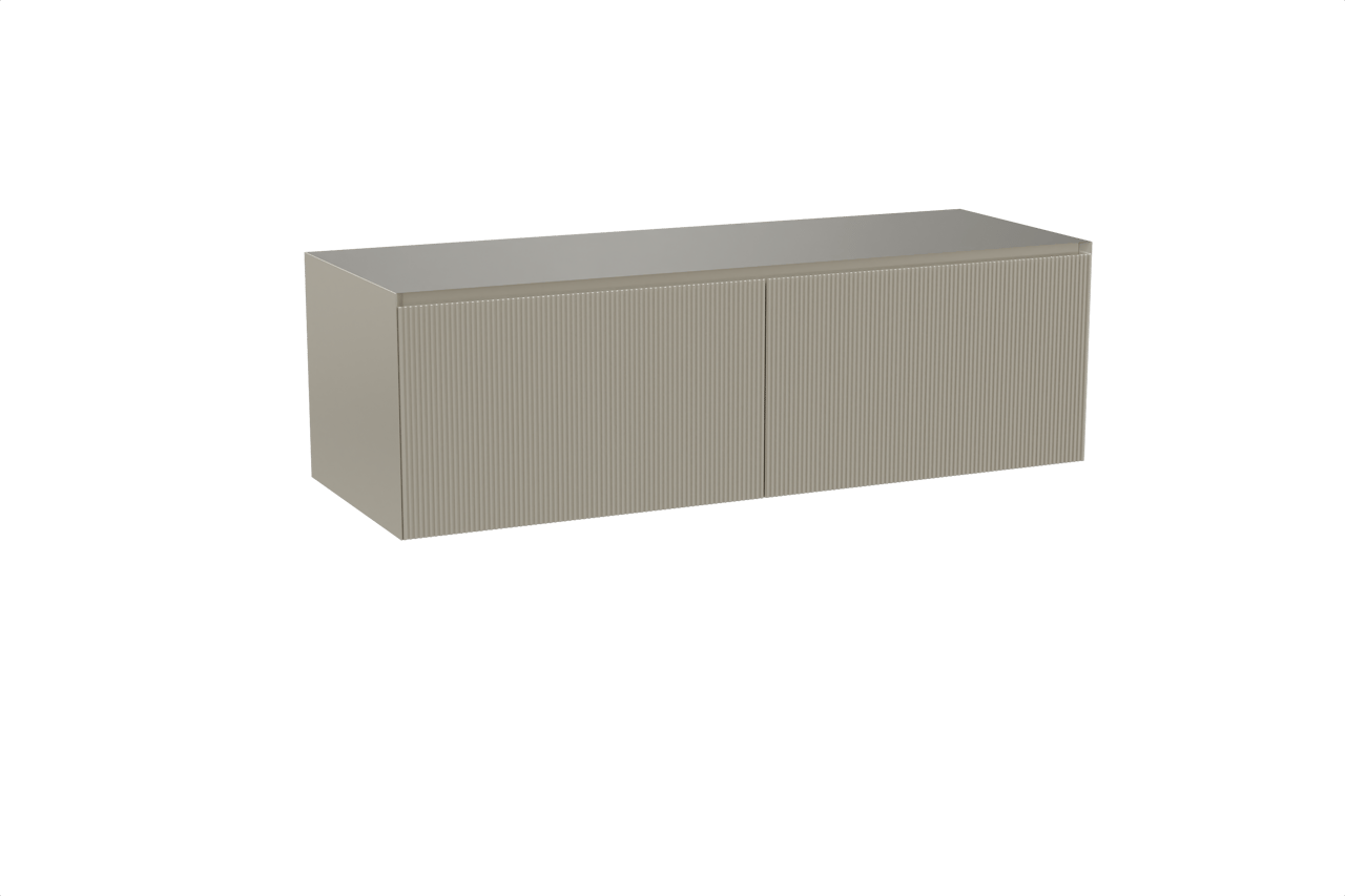 Balmani Fila meuble sous-vasque suspendu 150 x 55 cm gris pierre 4 tiroirs