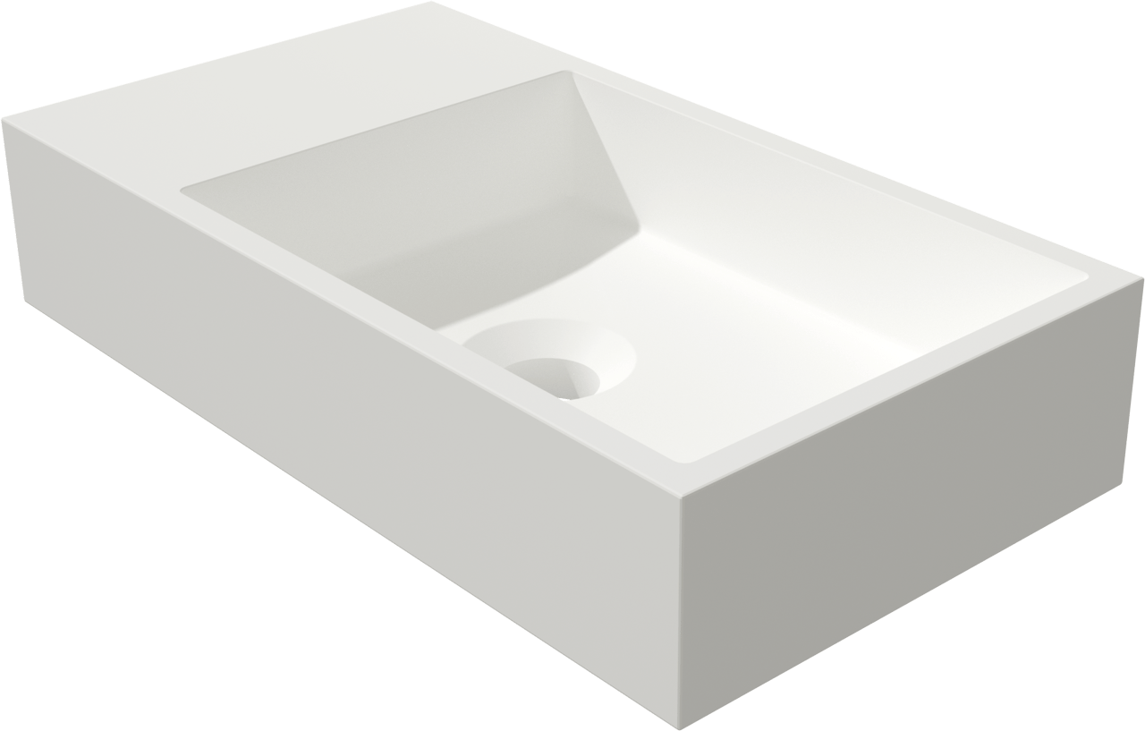 Storke Edge meuble wc suspendu 40 x 22 cm blanc mat avec Fada plan vasque en mat Solid Surface